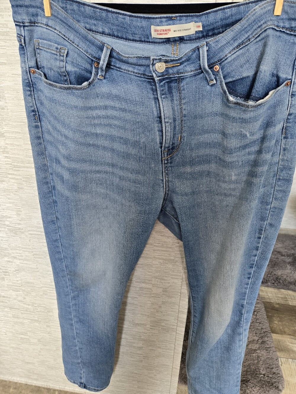 Levi's Light Blue Mid Rise Straight Jeans